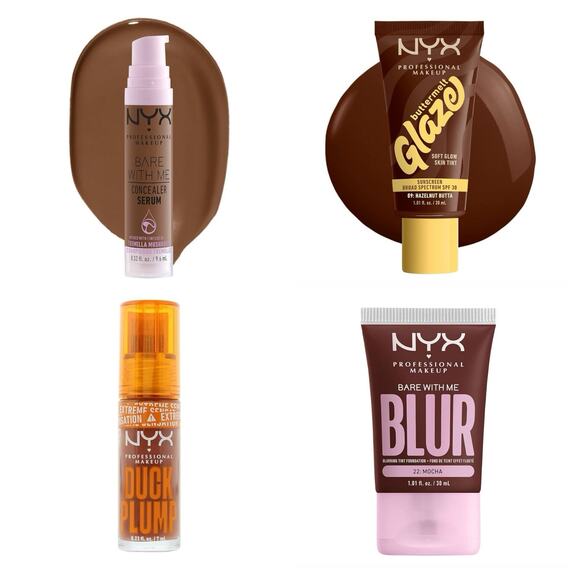 NYX Concealer Serum + Blur Foundation + Glazed Tint + Duck Plump Set - Picture 1 of 1